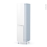 #Ipoma Blanc mat Kit Rénovation 18 <br />Armoire frigo N°2724, 2 portes, L60 x H217 x P60 cm 
