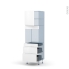 #IPOMA Blanc mat Kit Rénovation 18 <br />Colonne Four N°1658 , 1 porte 3 tiroirs, L60xH195xP60 