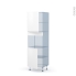 #Ipoma Blanc mat Kit Rénovation 18 <br />Colonne Four niche 45 N°2121, 2 portes, L60 x H195 x P60 cm 