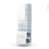 #Ipoma Blanc mat Kit Rénovation 18 <br />Colonne Four niche 45 N°2457, 1 porte 2 casseroliers, L60 x H217 x P60 cm 