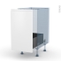 #Ipoma Blanc mat Kit Rénovation 18 <br />Meuble sous-évier, 1 porte coulissante, L40 x H70 x P60 cm 