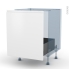 #IPOMA Blanc mat Kit Rénovation 18 <br />Meuble sous-évier , 1 porte coulissante, L60xH70xP60 