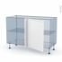 #Ipoma Blanc mat Kit Rénovation 18 <br />Meuble angle bas, 1 porte N°21 L60, L120 x H70 x P60 cm 