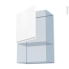 #IPOMA Blanc mat Kit Rénovation 18 <br />Meuble haut MO niche 36/38 , 1 porte, L60xH92xP37,5 