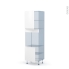 #Ipoma Blanc mat Kit Rénovation 18 <br />Colonne Four niche 60 N°2116, 2 portes, L60 x H195 x P60 cm 