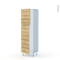IPOMA Chêne naturel - Kit Rénovation 18 - Armoire frigo N°2721  - 2 portes - L60 x H195 x P60 cm