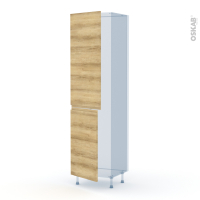 IPOMA Chêne naturel - Kit Rénovation 18 - Armoire frigo N°2724  - 2 portes - L60 x H217 x P60 cm