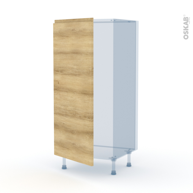 IPOMA Chêne naturel Kit Rénovation 18 <br />Armoire frigo N°27 , 1 porte, L60 x H125 x P60 cm 