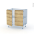 #IPOMA Chêne naturel Kit Rénovation 18 <br />Meuble sous-évier , 2 portes, L80 x H70 x P60 cm 