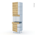 #IPOMA Chêne naturel Kit Rénovation 18 <br />Colonne Four niche 45 N°2456 , 2 portes 1 tiroir, L60 x H217 x P60 cm 