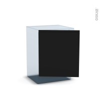 Ipoma Noir mat - Rénovation 18 - Porte N°21 - Lave linge - L60 x H70 cm