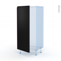 Ipoma Noir mat - Kit Rénovation 18 - Armoire frigo N°27  - 1 porte - L60xH125xP60