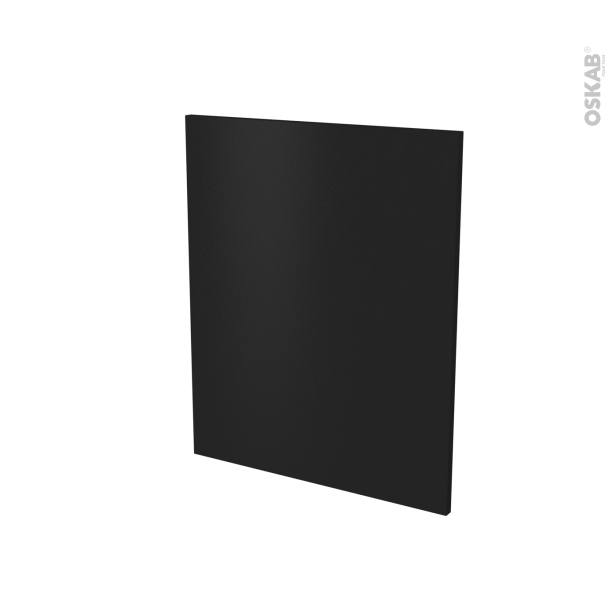 Ipoma Noir mat Rénovation 18 <br />joue N°78, Avec sachet de fixation, L60 x H70 x P1.2 cm 