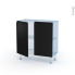 #Ipoma Noir mat - Kit Rénovation 18 - Meuble bas prof.37  - 2 portes - L80xH70xP37,5