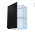 #Ipoma Noir mat - Kit Rénovation 18 - Meuble haut ouvrant H70  - 1 porte - L50xH70xP37,5