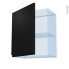 #Ipoma Noir mat - Kit Rénovation 18 - Meuble haut ouvrant H70  - 1 porte - L60xH70xP37,5