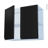 #Ipoma Noir mat Kit Rénovation 18 <br />Meuble haut ouvrant H70 , 2 portes, L80 x H70 x P37,5 cm 
