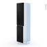 #Ipoma Noir mat Kit Rénovation 18 <br />Armoire frigo N°2724 , 2 portes, L60 x H217 x P60 cm 