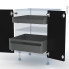 #Ipoma Noir mat Kit Rénovation 18 <br />Meuble bas, 2 portes, 2 tiroirs à l'anglaise, L60 x H70 x P60 cm 