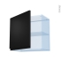#Ipoma Noir mat Kit Rénovation 18 <br />Meuble haut ouvrant H57, 1 porte, L60 x H57 x P37,5 cm 