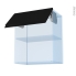 #Ipoma Noir mat Kit Rénovation 18 <br />Meuble haut MO niche 36/38 , 1 porte, L60 x H70 x P37,5 cm 