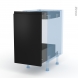 Ipoma Noir mat - Kit Rénovation 18 - Meuble bas coulissant  - 1 porte-1 tiroir anglaise - L40xH70xP60