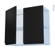 Ipoma Noir mat - Kit Rénovation 18 - Meuble haut ouvrant H70  - 2 portes - L80xH70xP37,5