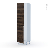 Ipoma Noyer - Kit Rénovation 18 - Armoire frigo N°2724  - 2 portes - L60 x H217 x P60 cm
