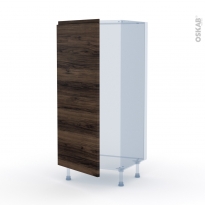 IPOMA Noyer - Kit Rénovation 18 - Armoire frigo N°27  - 1 porte - L60xH125xP60