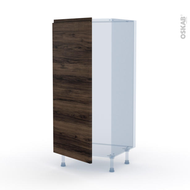 Ipoma Noyer Kit Rénovation 18 <br />Armoire frigo N°27 , 1 porte, L60 x H125 x P60 cm 
