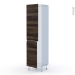 #Ipoma Noyer Kit Rénovation 18 <br />Armoire frigo N°2724 , 2 portes, L60 x H217 x P60 cm 