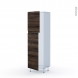 IPOMA Noyer - Kit Rénovation 18 - Armoire frigo N°2721  - 2 portes - L60xH195xP60