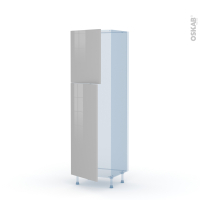 IVIA Gris - Kit Rénovation 18 - Armoire frigo N°2721  - 2 portes - L60 x H195 x P60 cm