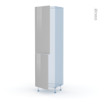 IVIA Gris - Kit Rénovation 18 - Armoire frigo N°2724  - 2 portes - L60 x H217 x P60 cm