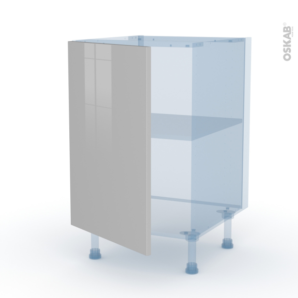 IVIA Gris Kit Rénovation 18 <br />Meuble sous-évier , 1 porte, L50 x H70 x P60 cm 