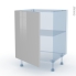 #IVIA Gris Kit Rénovation 18 <br />Meuble sous-évier , 1 porte, L60 x H70 x P60 cm 