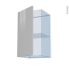 #IVIA Gris Kit Rénovation 18 <br />Meuble haut ouvrant H70 , 1 porte, L40 x H70 x P37.5 cm 