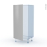 #IVIA Gris Kit Rénovation 18 <br />Armoire frigo N°27 , 1 porte, L60 x H125 x P60 cm 