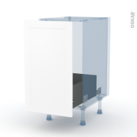 LUPI Blanc - Kit Rénovation 18 - Meuble sous-évier  - 1 porte coulissante - L40 x H70 x P60 cm
