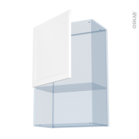 LUPI Blanc - Kit Rénovation 18 - Meuble haut MO niche 36/38  - 1 porte - L60 x H92 x P37.5 cm