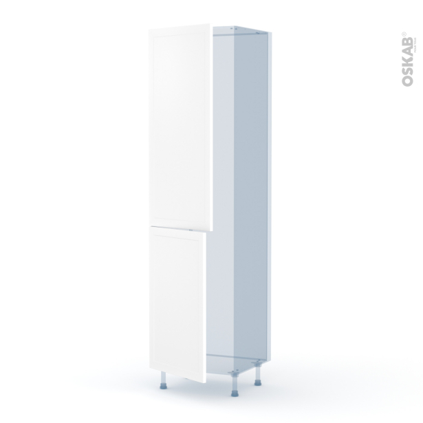 LUPI Blanc Kit Rénovation 18 <br />Armoire frigo N°2724 , 2 portes, L60 x H217 x P60 cm 