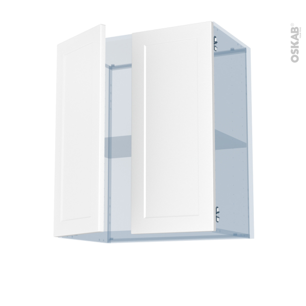 LUPI Blanc Kit Rénovation 18 <br />Meuble haut ouvrant H70, 2 portes, L60 x H70 x P37.5 cm 