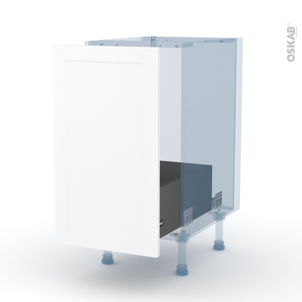 LUPI Blanc Kit Rénovation 18 <br />Meuble sous-évier , 1 porte coulissante, L40 x H70 x P60 cm 