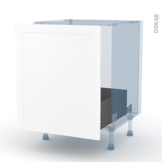 LUPI Blanc Kit Rénovation 18 <br />Meuble sous-évier , 1 porte coulissante, L60 x H70 x P60 cm 