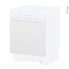 #LUPI Blanc Rénovation 18 <br />Porte N°16, Lave vaisselle intégrable, L60 x H57 cm 