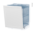 #LUPI Blanc Rénovation 18 <br />Porte N°21, Lave vaisselle full intégrable, L60 x H70 cm 