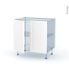 #LUPI Blanc Kit Rénovation 18 <br />Meuble bas cuisine , 2 portes, L80 x H70 x P60 cm 