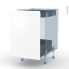 #LUPI Blanc Kit Rénovation 18 <br />Meuble bas coulissant , 1 porte -1 tiroir anglaise, L50 x H70 x P60 cm 