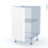 #LUPI Blanc Kit Rénovation 18 <br />Meuble sous-évier , 1 porte, L50 x H70 x P60 cm 