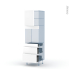 #LUPI Blanc Kit Rénovation 18 <br />Colonne Four N°1658 , 1 porte 3 tiroirs, L60 x H195 x P60 cm 